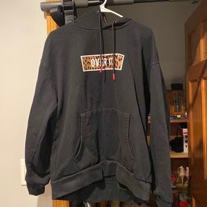 Black and cheetah print "over it" sweatshirt